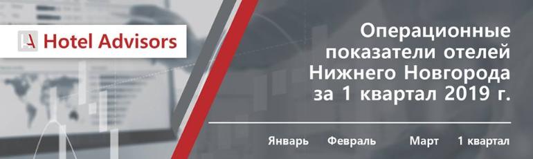 Операционные показатели отелей Нижнего Новгорода за 1 квартал 2019